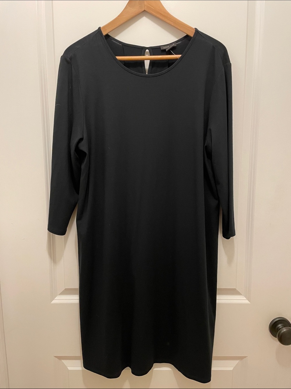 J. Jill Black Long-Sleeve Shift Dress